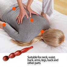 纯天然木质按摩棒一件套 - 用于放松、缓解疲劳、放松足部经络的多功能木质工具、穴位按摩器工具、穴位按摩器、自我按摩工具释放工具和深层肌肉按摩棒 - 彩色 - 查看 8