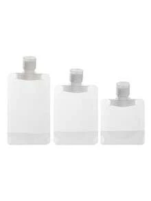 10pcs Travel Refillable Bags For Shampoo, Conditioner, Lotion, Portable Toiletry Containers, Transparent - Clear - View 5