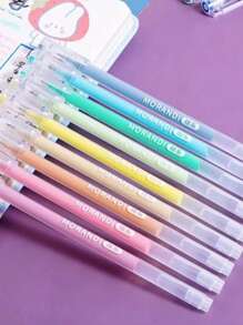 Set de 3 bolígrafos para planificador de estudiante, 9 colores de bolígrafos de alta capacidad para planificador, bolígrafos para dibujar, resaltadores, rotuladores finos, útiles escolares, regalos para estudiantes, regalos de cumpleaños