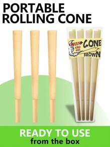 Three-Box Portable Box Pre-Rolled Cone Ultra-Thin Slow Burning With Tip Roll Paper Portable Tapered Roll Paper Lovers Gift Novelty Party Gift Gift For Friends Spring Outdoor Items, Pre-Rolled Filter Paper Accessories Lightweight