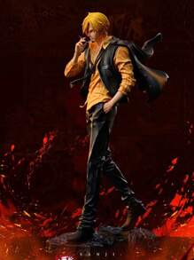ONE PIECE 1 pièce de figurine ONE PIECE Anime Sanji en cape de 22 cm/8,66 pouces, figurine d'action Nika GEAR5, figurine PVC pour décoration de pièce, collection pour adulte, modèle de poupée, jouets, cadeaux de Noël et Halloween