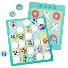 Juego de ajedrez y memoria 2 en 1 XO Well, juego de puzzle de ajedrez batallas entre 2 jugadores, juguete de madera para entrenar la interacción entre padres e hijos, ejercitar el pensamiento lógico