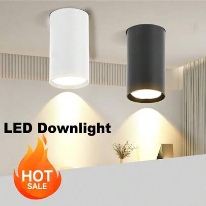 CANMEIJIA 85-265V Infälld takspotlight, Downlight i aluminiumlegering, GU10 taklampa, Utbytbar glödlampa, Lämplig för tak/vardagsrum/hall/sovrum/entré/kök/utställningshall/läsesal/matsal/uteplats/bar/café/restaurang/butik