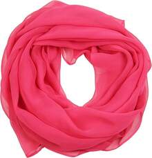 2025PANTONIGHT Long Chiffon Sheer Scarf For Womens - Rose Red 0063 - View 4
