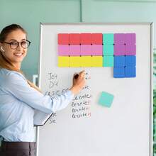 2 piezas de borradores de pizarra blanca con forma de macarrón de colores magnéticos, borradores cuadrados de fieltro EVA, borradores de pizarra blanca duraderos adecuados para todo, esenciales para presentaciones en la oficina, útiles escolares compactos y resistentes, de vuelta a la escuela - Unitalla - Ver 10
