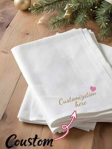 Personalized Custom Keep Your Together Handkerchief Wedding Day Father Mother Of The Bride Or Groom Parents Present Bridal Shower Bridesmaid Groomsmen Keepsake Gift, Reusable, Multi-Functional, Ornamental, Stylish, Exquisite - Multicolor - View 6