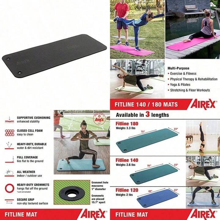 AIREX(エアレックス) トレーニングマット フィットライン180 厚さ10mm ピンク FITLINE 180 FITLINE180PI ピンク | AIREX(エアレックス) トレーニングマット フィットライン180