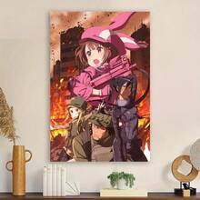 1pc Framed Skinhub  Sword Canvas Art Online Alternative: Gun Gale Online SAO GGO Anime Poster - Framed - View 2