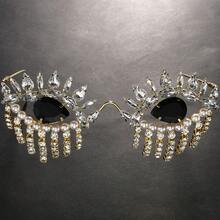 Ladies' Black Funny Prop Glasses Frame, Suitable For Parties, Festivals, And Daily Wear - Gold - View 2