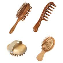1pc Random Acupoint Massager Scalp Massage Comb, Wooden Air Cushion Brush, Full Body Meridian Massage Tool