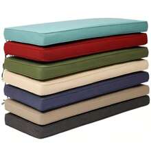Aoodor 46.5'' X 17.7'' X 3'' Patio Bench Cushion, Olefin Fabric Slipcover Sponge Foam, Outdoor Use