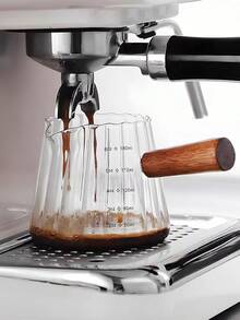 Espresso Cups 6OZ, Espresso Accessories, Expresso Shots Cup, Espresso Shot Glass With V-Shaped Mouth, Ribbed Milk Frothing Pitcher, Glass Measuring Cup - 1 - View 5