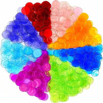 100 件透明计数塑料标记，适用于派对游戏之夜、感官盒、计数和分类、科学活动