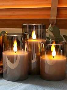 Candele LED tremolanti per decorazione della casa, luci senza fiamma a batteria per feste, cene ed eventi, illuminazione d'ambiente (batterie non incluse)