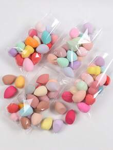 50 piezas Esponjas de maquillaje, esponjas suavizantes para la aplicación de BB cream, base de maquillaje, corrector y rubor, de uso húmedo/seco, sin látex, aptas para todo tipo de piel - Multicolor - Ver 11