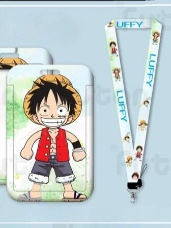 bandai Custodia per scheda One Piece di Anime, custodia per tessera per lavoro, tessera lavoro/scomparto studenti, autobus, scheda pasto di accesso, ecc., Custodia protettiva, regali per il ritorno a scuola