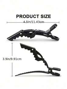 5 件套多色鳄鱼发夹 - 耐用防滑手柄，易于造型，适合沙龙染发、烫发和分发 - 优质塑料鳄鱼夹，适合理发师和家庭用户、返校、旅行度假必需品、女士发饰