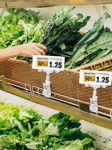 10 件透明旋转亚克力价格标签夹，双面显示标签，适用于办公室、商业、零售店、超市、展览、塑料标牌、价格卡 - 彩色 - 查看 4