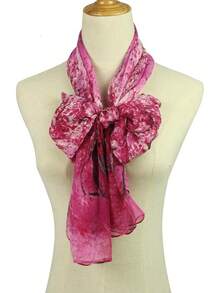 2025PANTONIGHT Long Chiffon Sheer Scarf For Womens - 745 Pink - View 2