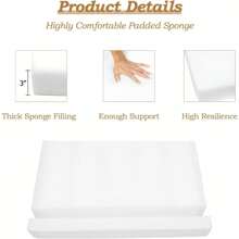 Aoodor 46.5'' X 17.7'' X 3'' Patio Bench Cushion, Olefin Fabric Slipcover Sponge Foam, Outdoor Use