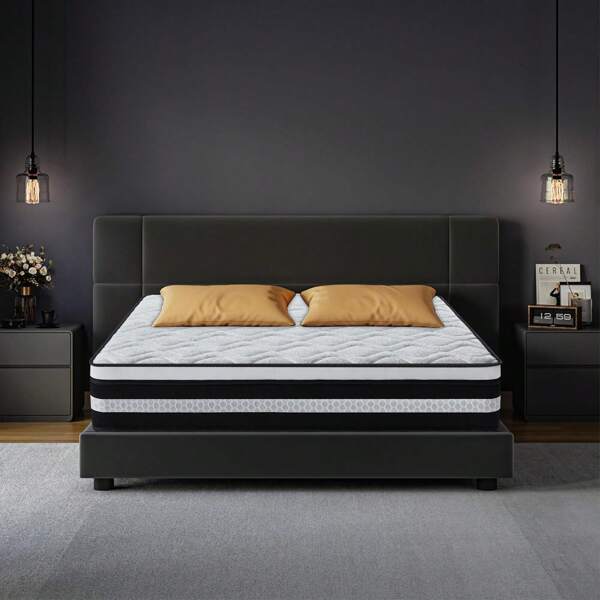 Matratze 160x200 cm, Luxus Federkernmatratze Orthopädische - Anti-Milben - Antibakteriell - Hypoallergen - Rückenentlastende- Härtegrad H3/Öko-Tex Zertifiziert - 8 Komfortzonen - Höhe 28cm