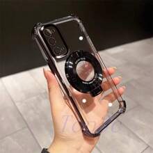 Funda de teléfono universal magnética de 4 esquinas con soporte giratorio anti-caída compatible con Apple, Redmi, Poco, Infinix