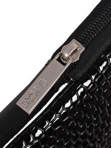 Schlanke stoßfeste Laptop-Hülle, schwarze PU-Computertasche kompatibel mit MacBook, ThinkBook, für Schule und Arbeit, Laptoptasche für Frauen, MacBook-Hülle