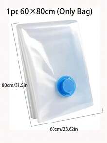 5pcs Convenient Vacuum Bag With 1pc Suction Pump For Home Organizer Quilts Clothes Vacuum Storage Sack Waterproof Compression Travel Saving Space Air Bags - Clear - View 7