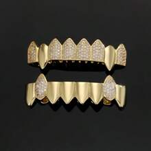 Popular European & American Style Fang Tooth Caps, Fashion Grillz, Unisex Hip Hop Performance Decorative Teeth Accessories