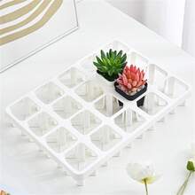 20-Slot Succulent Planter Tray, Hole Plastic Rectangular Gardening Pot Holder, Multi-Purpose Plant Support Stand For Indoor & Outdoor Use - Multicolor - View 4