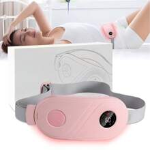 1 Pc Rechargeable Menstrual Heating Pad, Cycle Cordless Heating Pad For Cramps, Hot Massage Stomach Heating Pad With 3-Speed Temperature Adjustment And 4-Speed Massage Modes, Portable Electric Heating Belly Wrap Belt For Women And Girls' Gift