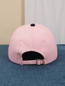1pc Unisex Colorblock Embroidered Letter Adjustable Fashionable Versatile Baseball Cap, Suitable For Casual Daily Wear - A - View 4