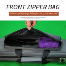 7-Position Pool Cue Box With Soft Interior, Multiple Cue Storage, Front Convenient Small Accessories Zipper Box - Multicolor - View 5