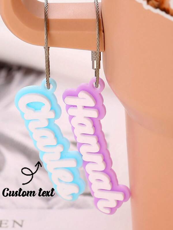 Customizable Acrylic Name Keychain Personalized Backpack Tag Fashionable Dopamine Keyring Unisex, Suitable For Lunch Box, School, Water Bottle, Diaper Bag, Backpack Tags, Daily Wear, Birthday, School, Anniversary, Party, Back To School, Ideal Teacher's Day Gift For Mom, Daughter, Family, Friends, Girlfriend, Christmas Gift