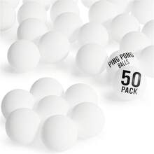 Pong Balls White 15 Or 50 Pack, Professional ABS Table Tennis Ball 1 40mm Official Size + Weight, Training & Practice - Durable High Performance