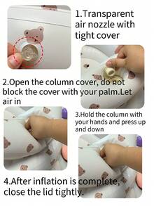 1pc/Set Inflatable Baby Learning Chair/Infant Seat/Baby Mat, Suitable For Babies 3 Months And Above, Essential For Summer/Vacation/Travel, Manual Inflation No Pump Needed. The Image Is For Reference Only, Please Confirm The Size Fits Your Baby. - Multicolor - View 6