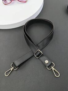 Various Size Replacement Shoulder Straps, DIY Bag Strap, Wallet Strap, Full Grain Genuine Leather, Adjustable Crossbody Strap, Black/Gold/Silver Hardware - Black - View 10