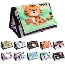 1 pièce Miroir bébé Jouets pour nourrissons 0-6 mois, développement cérébral avec livre en tissu froissé, jouets bébé haute contraste 6-18 mois garçons filles activité sensorielle tummy time