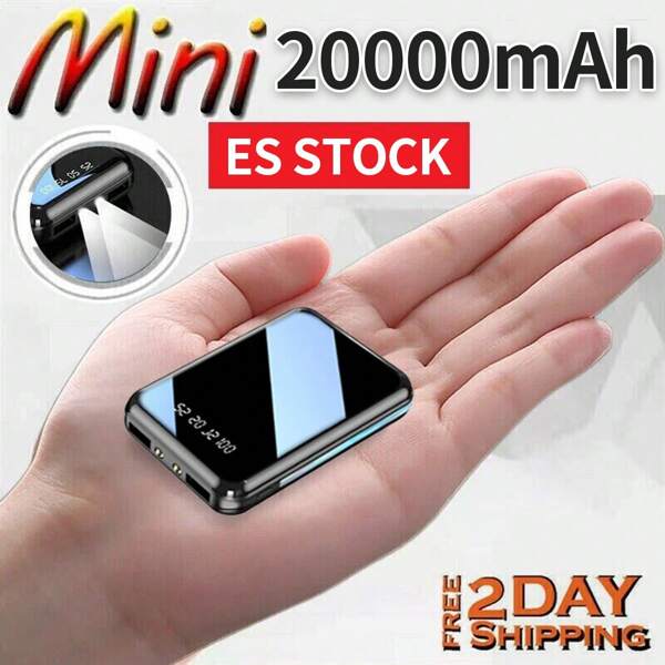 NetHong 20000mAh Powerbank Tragbar mit Schnellladung | 2 USB-Ports | Batteriepack für i-Phone & Smartphones