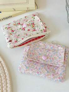 1 Buah Tas Kartu Motif Bunga Dua Lapis Serbaguna dengan Dompet Koin Kapasitas Besar, Tas Barang Serbaguna, Tas Penyimpanan Kartu Identitas, Kartu Bank, Tas Penyimpanan Headphone, Penting untuk Belanja dan Bepergian, Lucu, Ringkas dan Portabel, Hadiah Ulang Tahun - MultiWarna - View 4