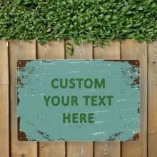 1pc Customized Name Or Text Metal Sign, Personalized Vintage Metal Sign Text Logo For Country And Outdoor Commercial Use