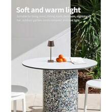 1 peça/2 peças Lâmpada Sem Fio Recarregável, Luminária de Mesa LED Portátil com Controle de Toque, Dimmer de 3 Cores, Alimentada por Bateria, À Prova d'Água, Adequada para Sala de Jantar, Quarto, Acampamento (Marrom)