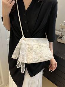 Korean Niche Simple Lace Gentle Style Shoulder Bag - New Casual Vacation Fairy Tote Shoulder Bag