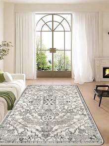 1 szt. dywanik w stylu boho vintage, zmywalny, odpowiedni do sypialni, beżowy dywanik do salonu, miękki, antypoślizgowy, nie gubiący włosia dywanik z imitacji wełny z kwiatowym motywem do przedpokoju, do kuchni, na stół jadalny, dywanik kuchenny, mata kuchenna, dywanik kuchenny, wycieraczka, mały dywanik, dywanik, dywanik, mata podłogowa, dekoracja wnętrz, dywanik, mata zewnętrzna, dekoracja wnętrz, dywanik, dywanik do sypialni, zmywalny dywanik - Wielokolorowe - Zobacz 1