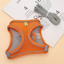 Peitoral para cães pequenos, peitoral de malha respirável, arreios acolchoados macios e refletivos para cães de pequeno porte para passear