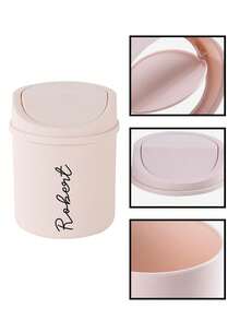 1pc Customized Mini Desktop Trash Can With Rotating Lid, Micro Rotating Top Trash Can, Home Mini Trash Can, 5l Large Capacity, Solid Material, Convenient And Easy To Use, Can Be Placed On Bedside Tables, Dressing Tables, Desks, Living Rooms, Bathrooms, Kitchens, Dormitories And Other Places, A Must-Have For Home, A Must-Have For The Back-To-School Season (Multiple Colors Available)