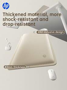 HP1pc Sleeve Bag For Laptop, 12/13/14/15/16 Inch, Laptop Liner Bag, Bag Accessories For Air/ Pro/ - Beige - View 6