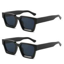 2pcs New Thick Frame Fashion Glasses Box Foreign Trade Glasses Personalized Big Frame Fashion Glasses