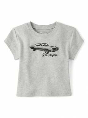The Children's PLACE Tween Girls Graphic Baby Tee Fitted Crew Neck Cap Sleeve Above The Waist