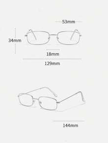 Gafas de hombre plateadas, adecuadas para uso diario - Plateado - Ver 5